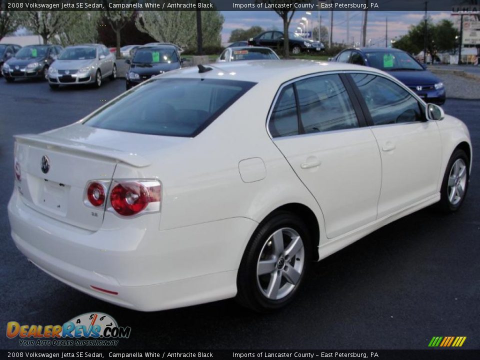 2008 Volkswagen Jetta SE Sedan Campanella White / Anthracite Black Photo #6