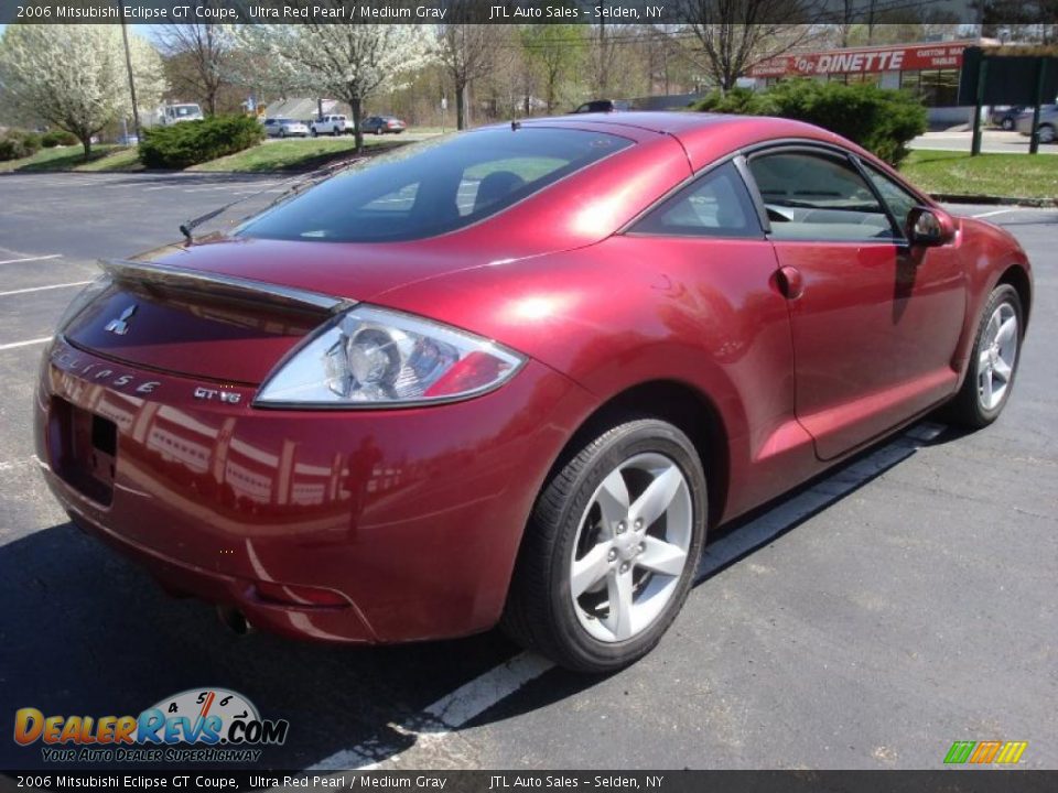 2006 Mitsubishi Eclipse GT Coupe Ultra Red Pearl / Medium Gray Photo #6