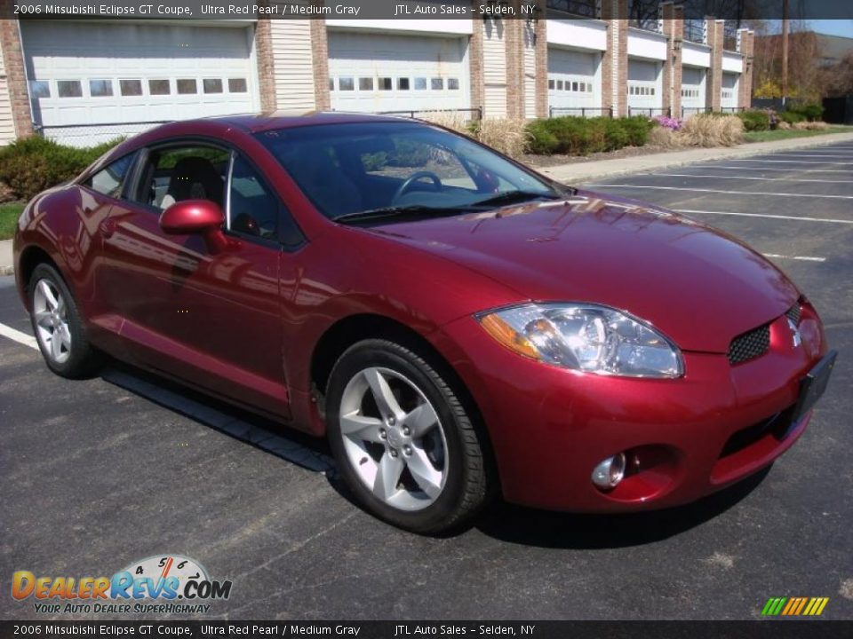 2006 Mitsubishi Eclipse GT Coupe Ultra Red Pearl / Medium Gray Photo #8