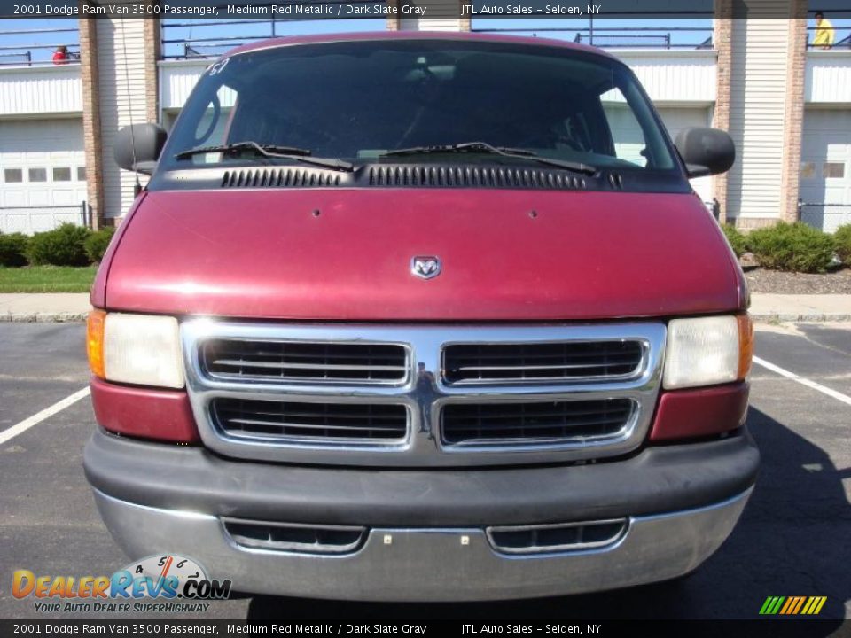 2001 Dodge Ram Van 3500 Passenger Medium Red Metallic / Dark Slate Gray Photo #2