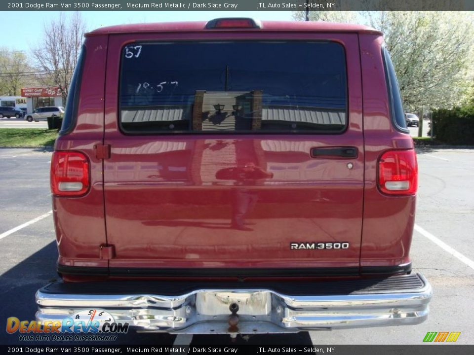 2001 Dodge Ram Van 3500 Passenger Medium Red Metallic / Dark Slate Gray Photo #5