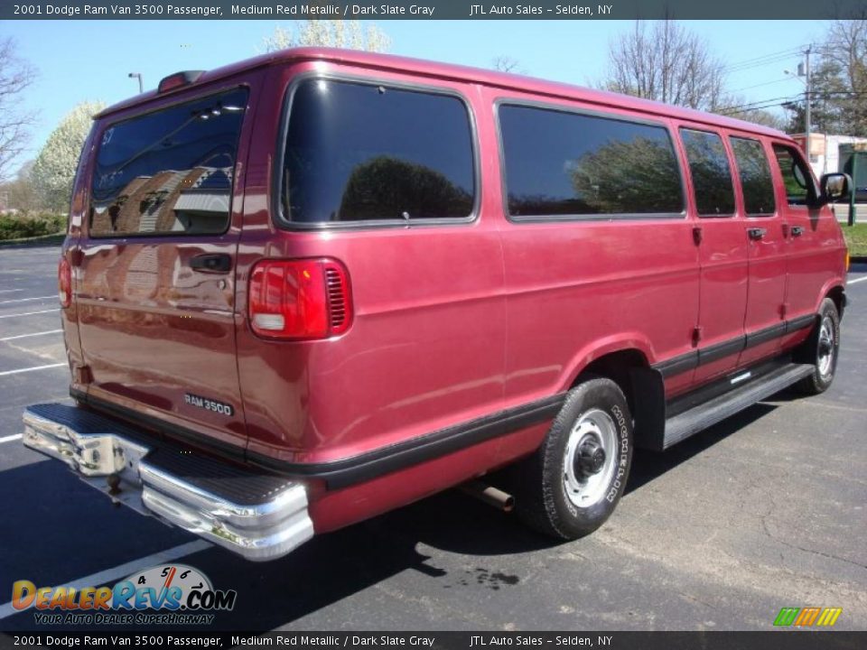 2001 Dodge Ram Van 3500 Passenger Medium Red Metallic / Dark Slate Gray Photo #6