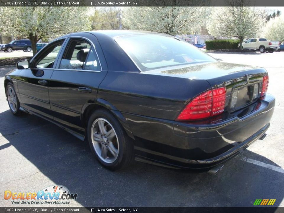 2002 Lincoln LS V8 Black / Deep Charcoal Photo #4
