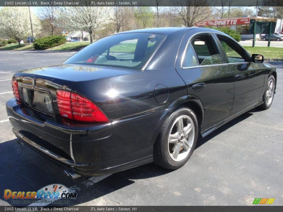 2002 Lincoln LS V8 Black / Deep Charcoal Photo #6