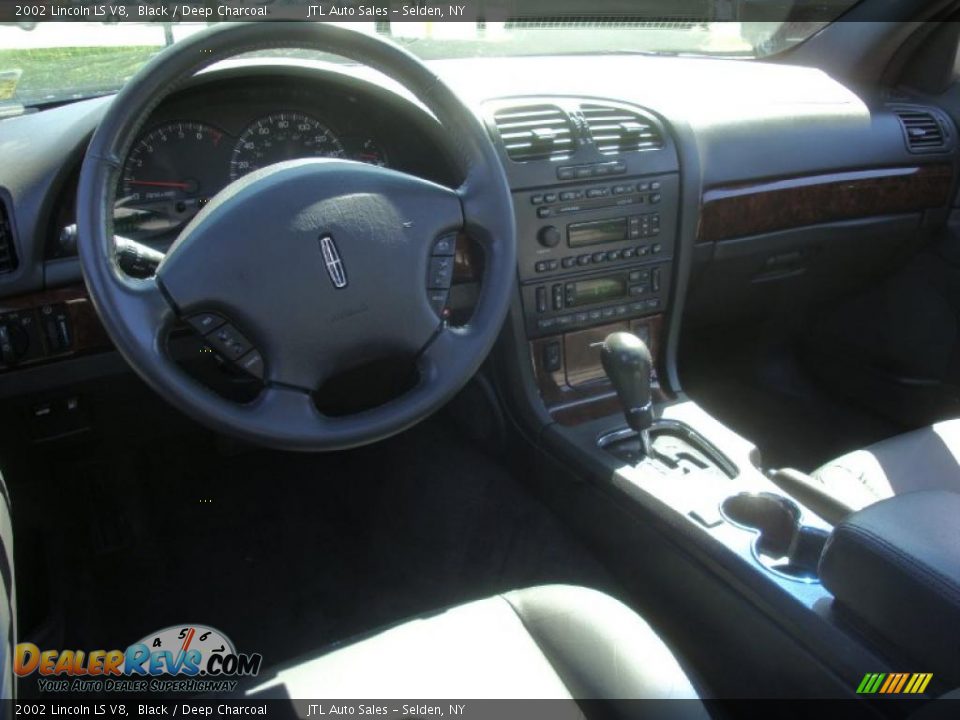2002 Lincoln LS V8 Black / Deep Charcoal Photo #13