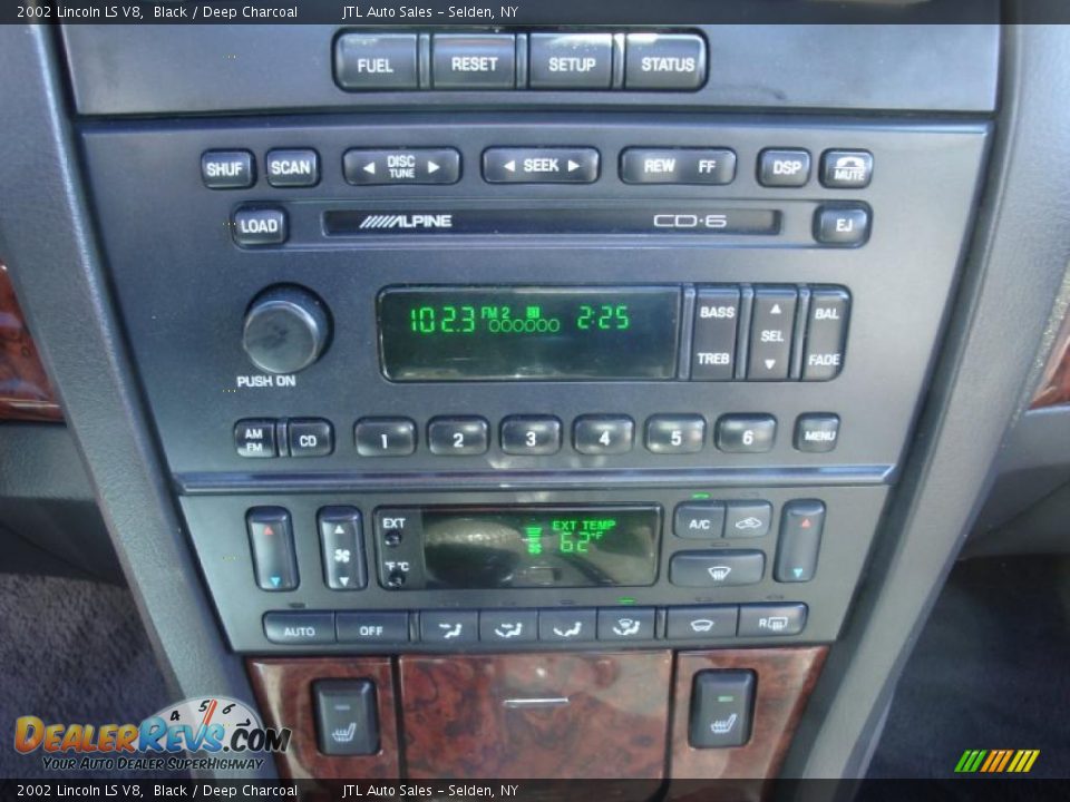 2002 Lincoln LS V8 Black / Deep Charcoal Photo #15