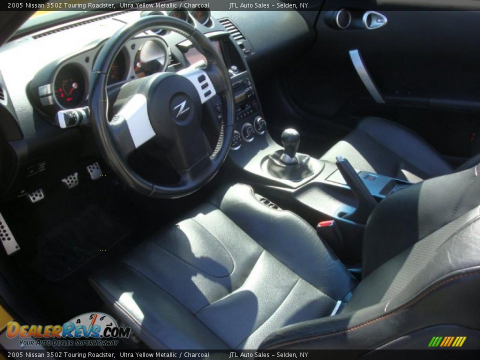 2005 Nissan 350Z Touring Roadster Ultra Yellow Metallic / Charcoal Photo #12