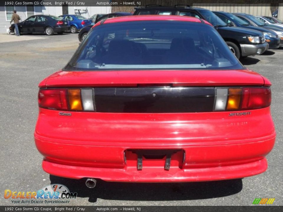 1992 Geo Storm GSi Coupe Bright Red / Gray Photo #6