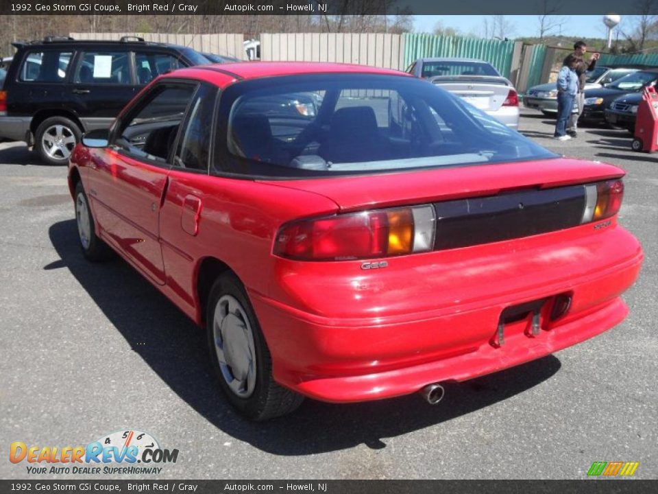 1992 Geo Storm GSi Coupe Bright Red / Gray Photo #7