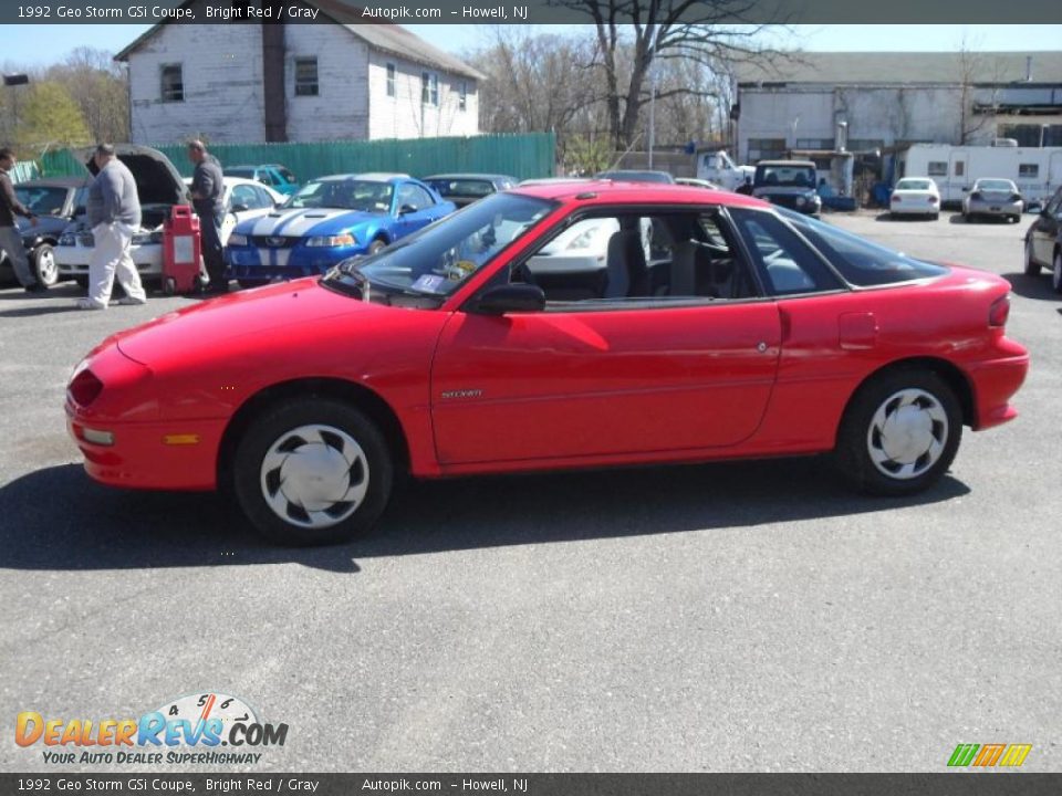 1992 Geo Storm GSi Coupe Bright Red / Gray Photo #8