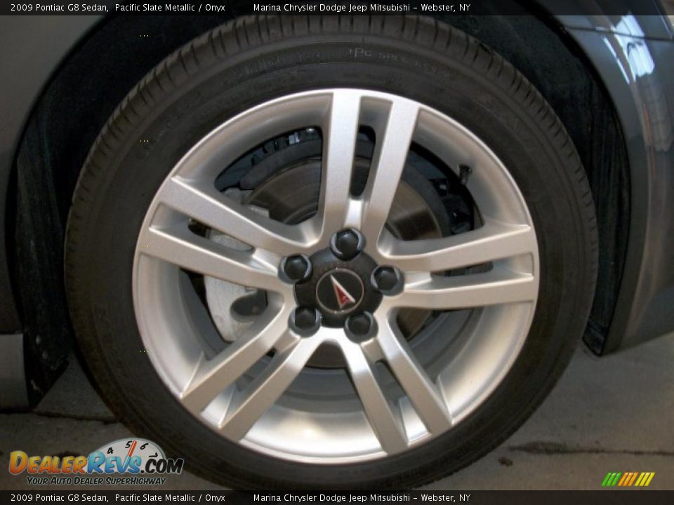 2009 Pontiac G8 Sedan Pacific Slate Metallic / Onyx Photo #15