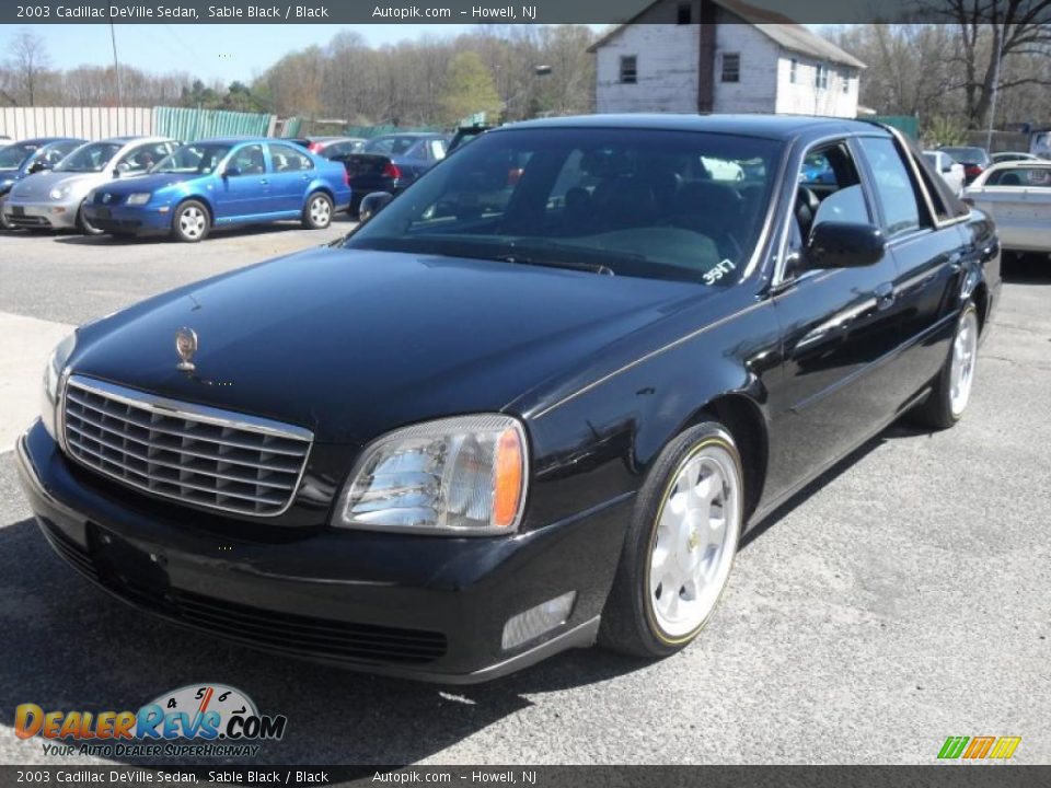 2003 Cadillac DeVille Sedan Sable Black / Black Photo #2