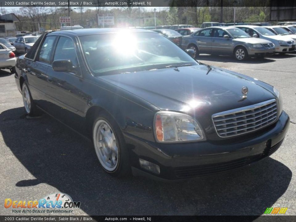 2003 Cadillac DeVille Sedan Sable Black / Black Photo #3