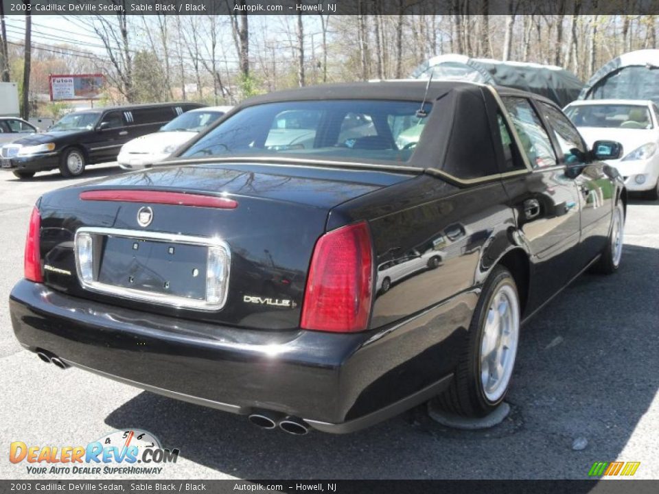 2003 Cadillac DeVille Sedan Sable Black / Black Photo #6