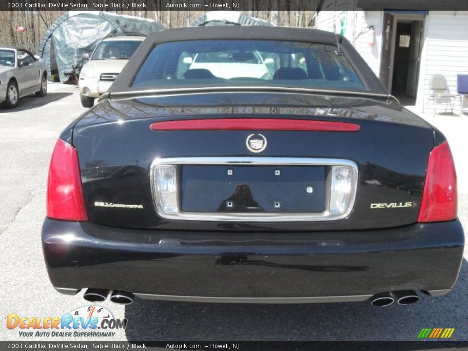 2003 Cadillac DeVille Sedan Sable Black / Black Photo #7