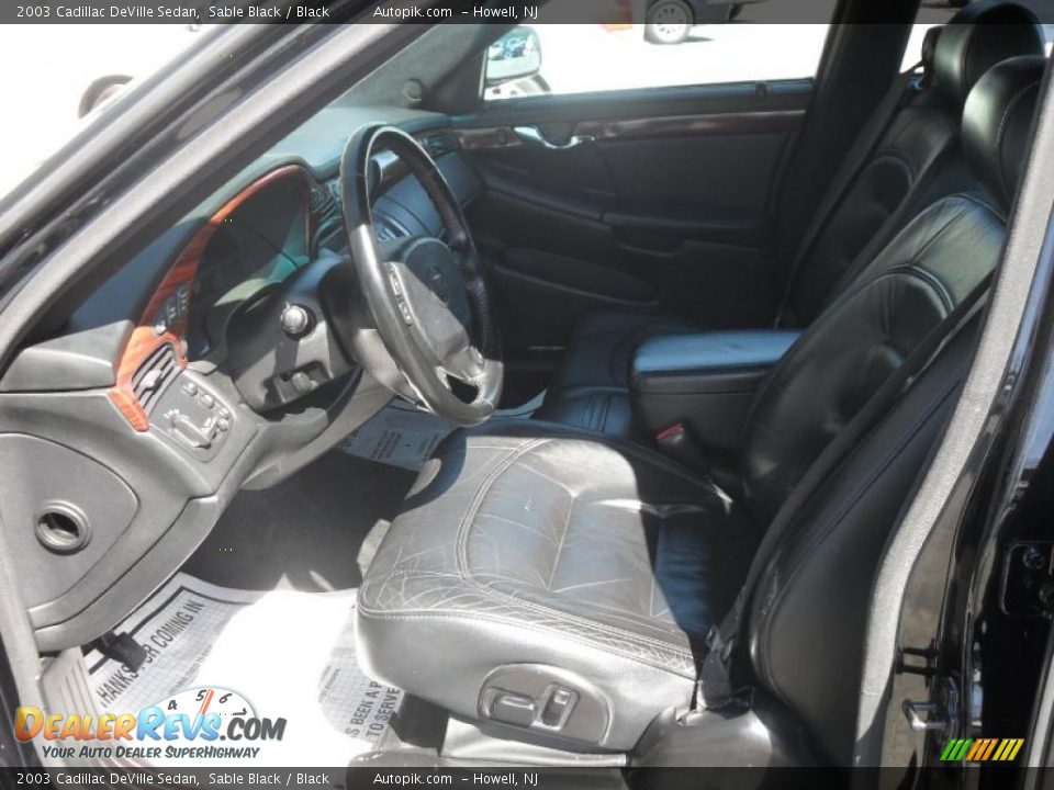 2003 Cadillac DeVille Sedan Sable Black / Black Photo #10