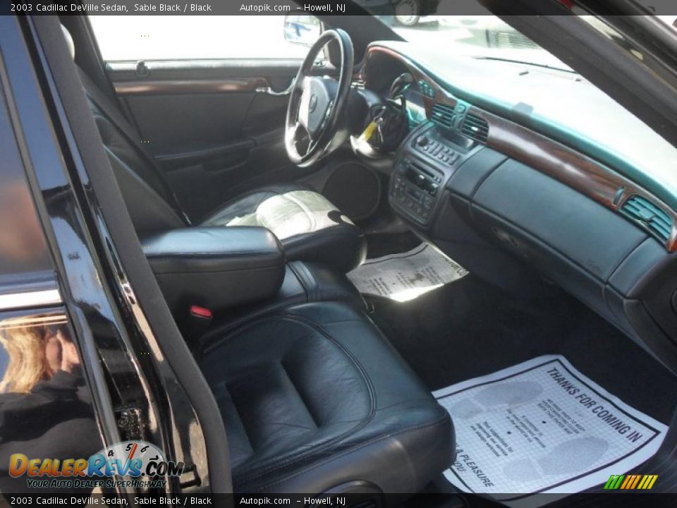 2003 Cadillac DeVille Sedan Sable Black / Black Photo #11