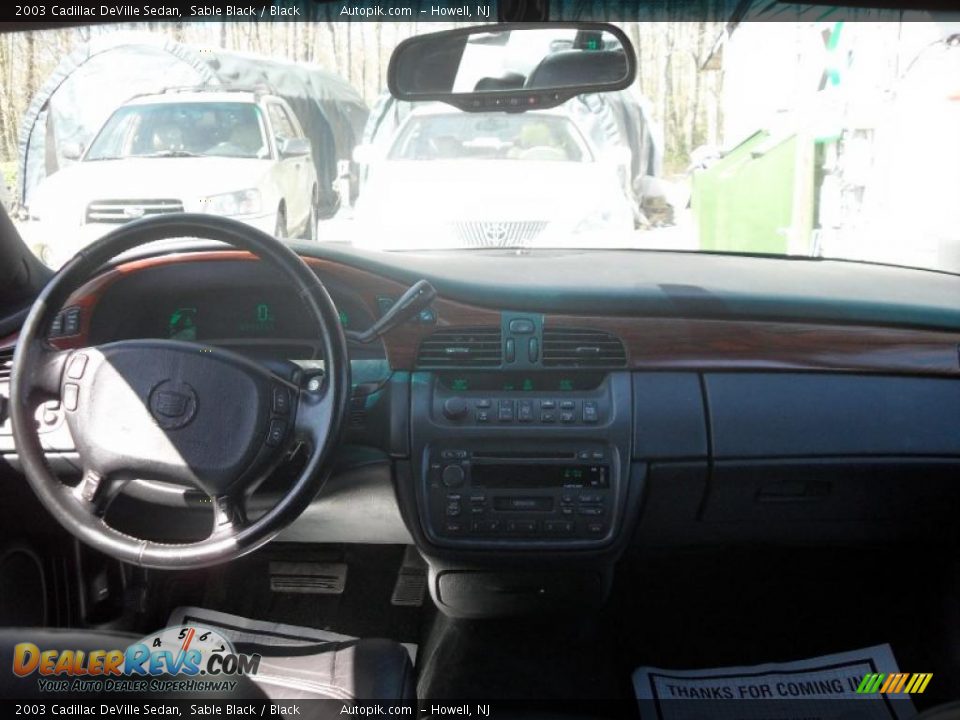2003 Cadillac DeVille Sedan Sable Black / Black Photo #13