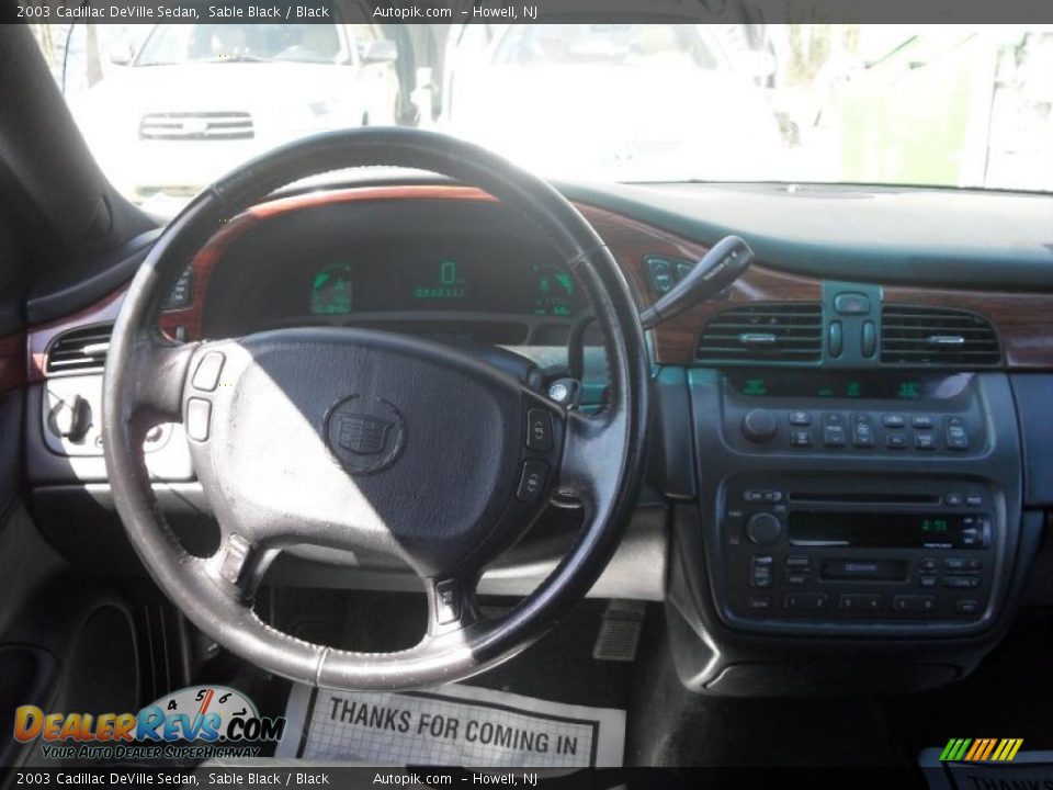 2003 Cadillac DeVille Sedan Sable Black / Black Photo #14