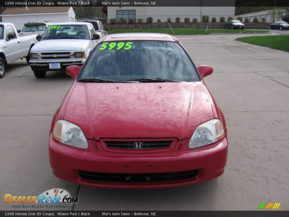 1998 Honda Civic EX Coupe Milano Red / Black Photo #1