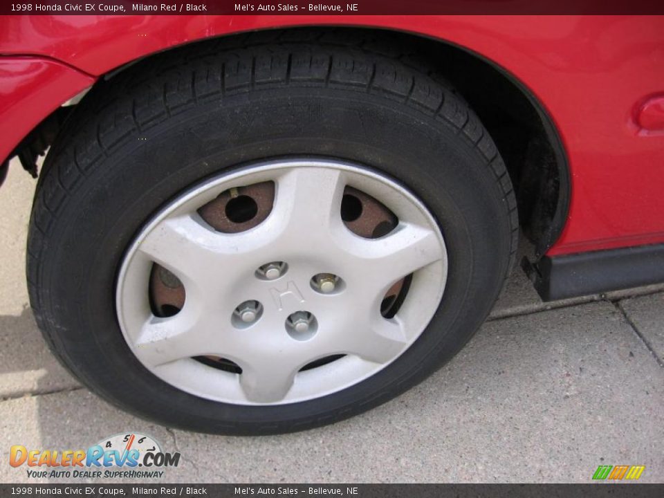 1998 Honda Civic EX Coupe Milano Red / Black Photo #6