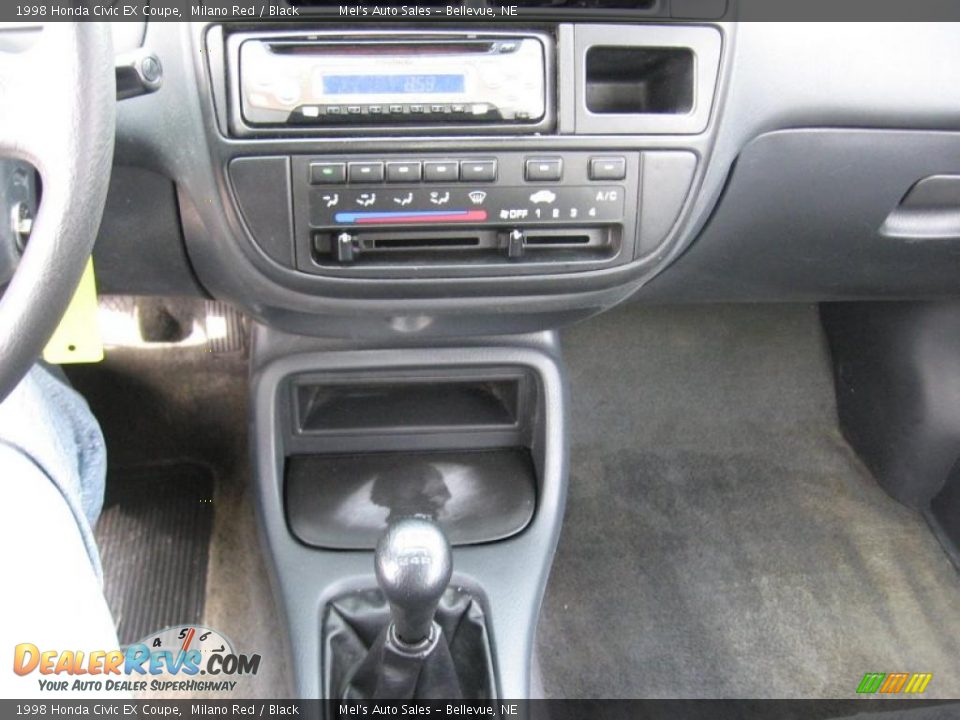 1998 Honda Civic EX Coupe Milano Red / Black Photo #9