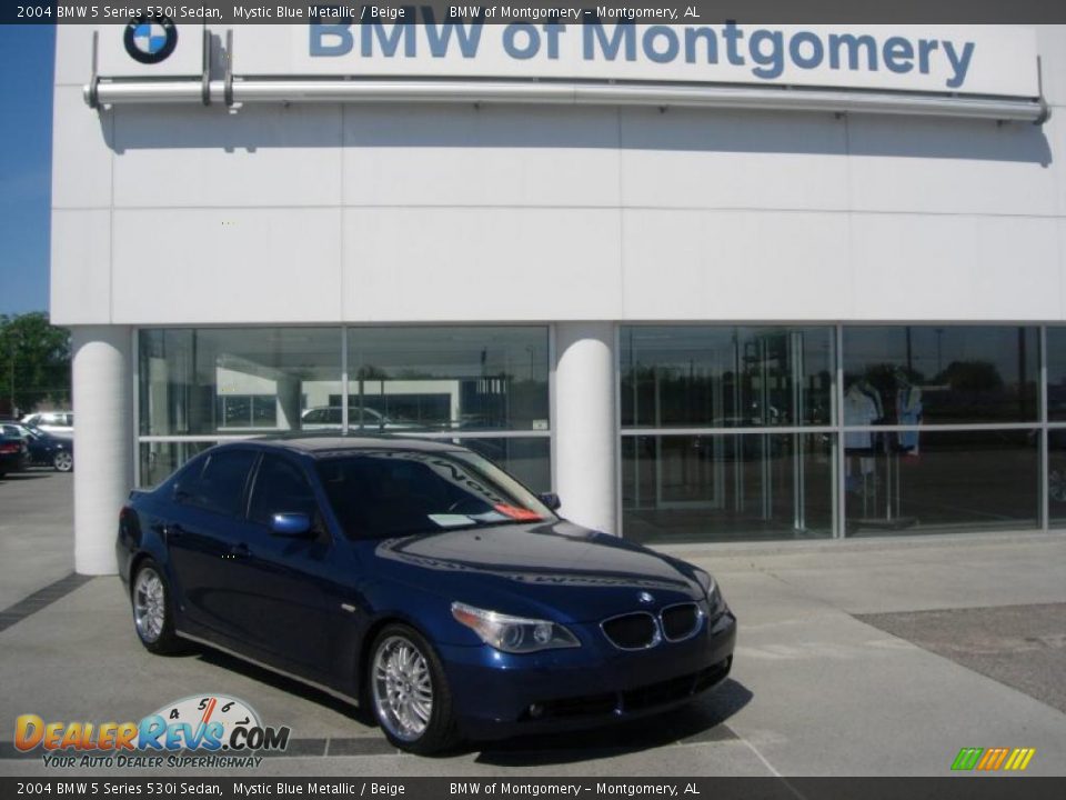 2004 BMW 5 Series 530i Sedan Mystic Blue Metallic / Beige Photo #1