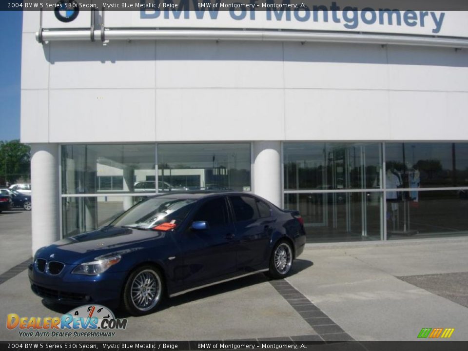 2004 BMW 5 Series 530i Sedan Mystic Blue Metallic / Beige Photo #2