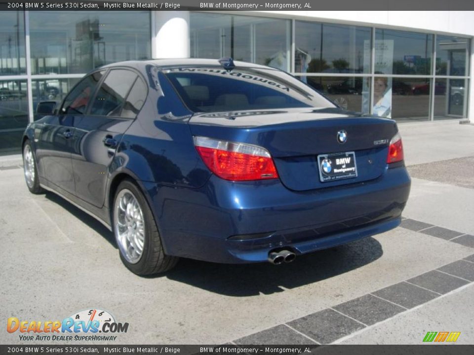 2004 BMW 5 Series 530i Sedan Mystic Blue Metallic / Beige Photo #5