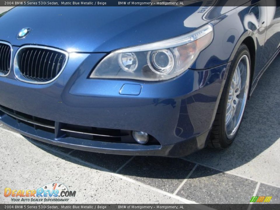 2004 BMW 5 Series 530i Sedan Mystic Blue Metallic / Beige Photo #10