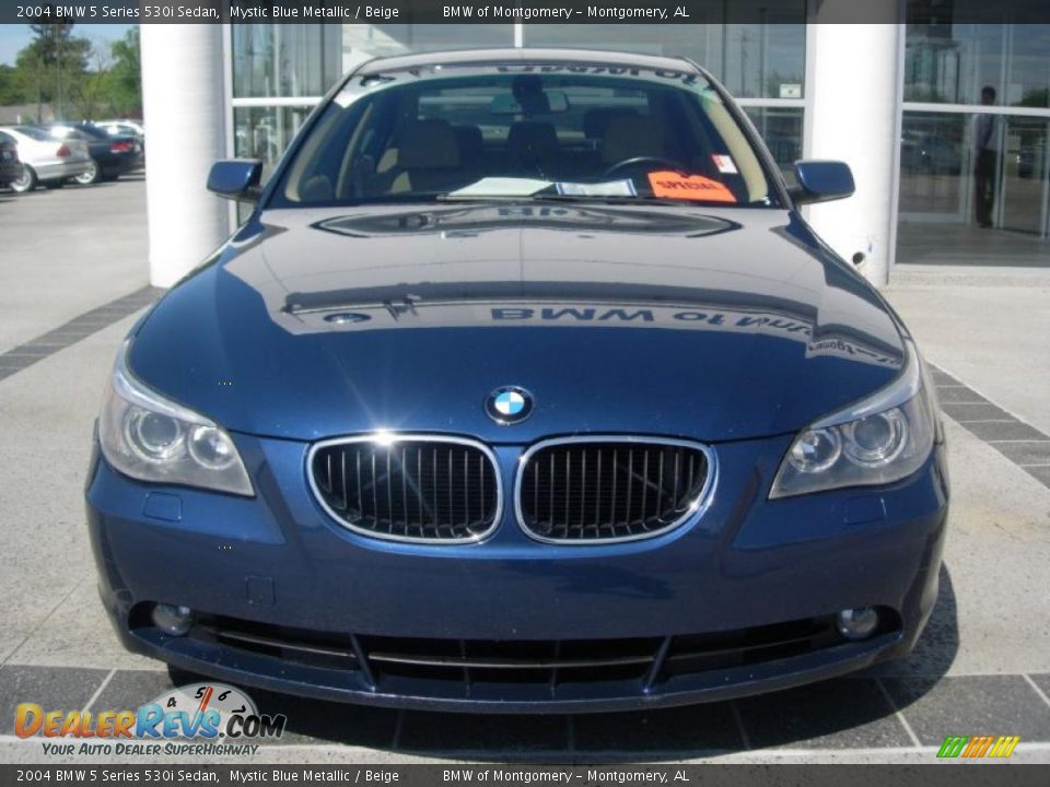 2004 BMW 5 Series 530i Sedan Mystic Blue Metallic / Beige Photo #11