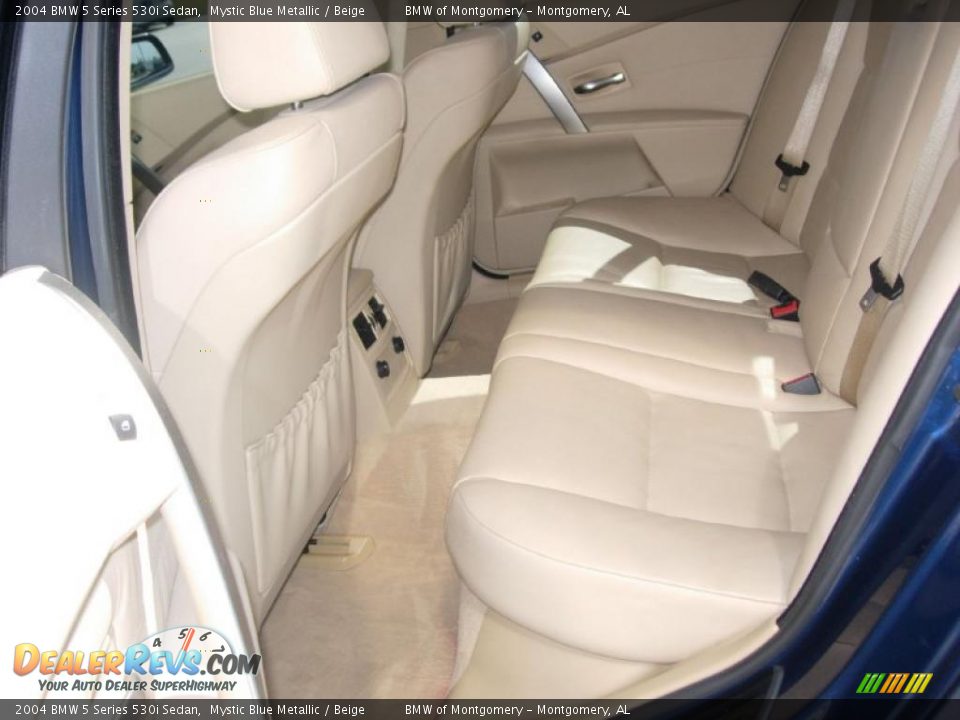 2004 BMW 5 Series 530i Sedan Mystic Blue Metallic / Beige Photo #14