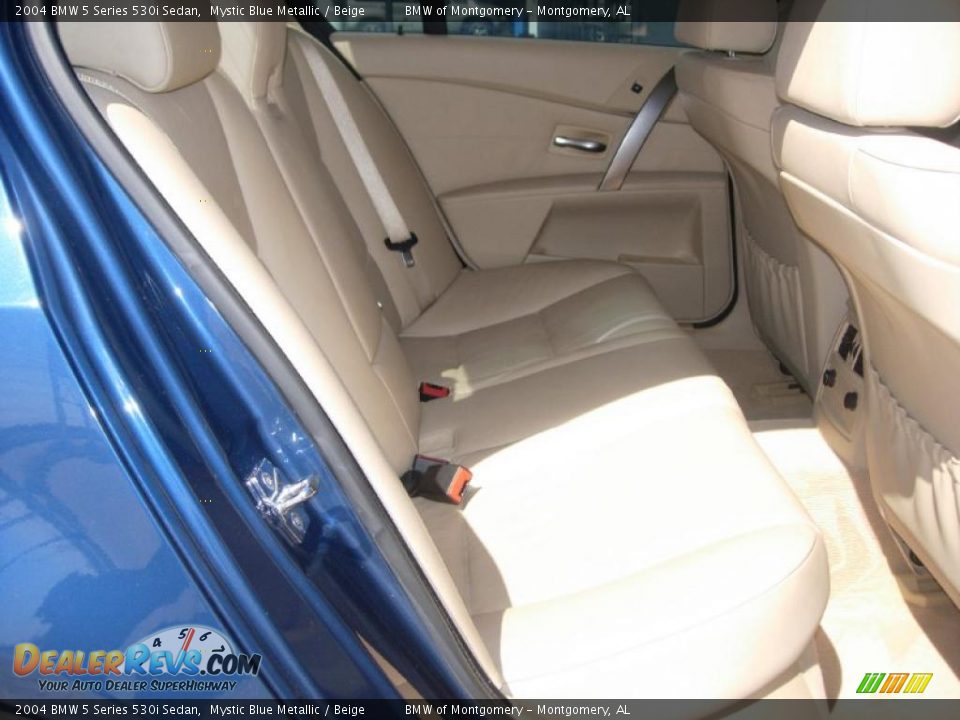 2004 BMW 5 Series 530i Sedan Mystic Blue Metallic / Beige Photo #15