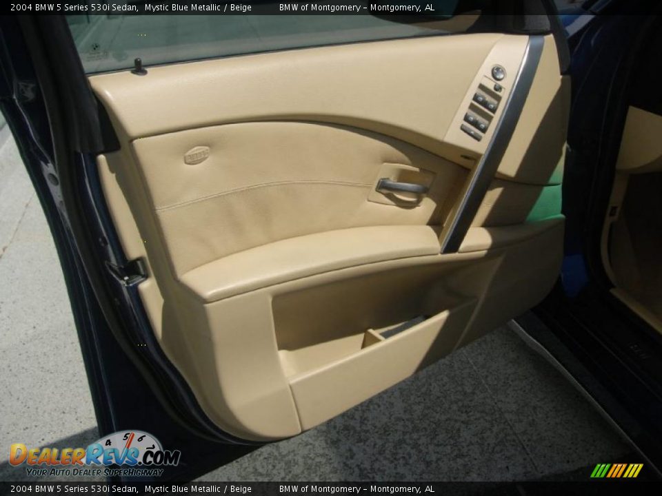 2004 BMW 5 Series 530i Sedan Mystic Blue Metallic / Beige Photo #17