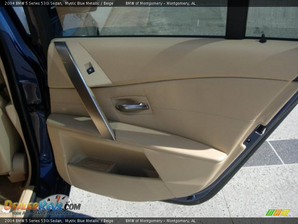2004 BMW 5 Series 530i Sedan Mystic Blue Metallic / Beige Photo #19