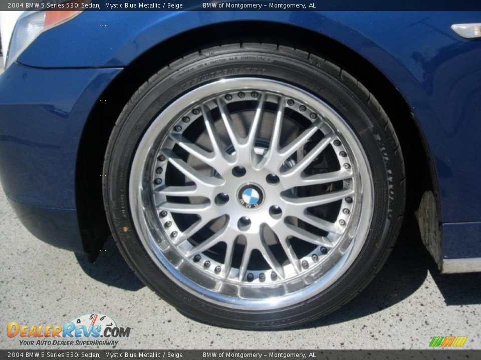 2004 BMW 5 Series 530i Sedan Mystic Blue Metallic / Beige Photo #26