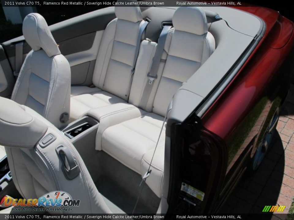 2011 Volvo C70 T5 Flamenco Red Metallic / Soverign Hide Calcite Leather/Umbra Brown Photo #15