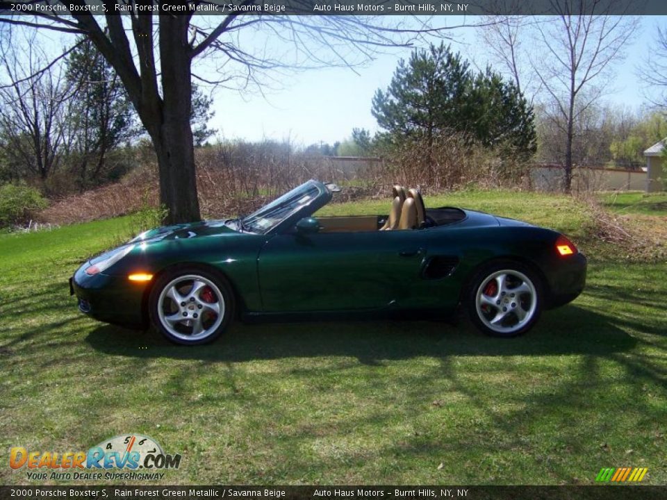 2000 Porsche Boxster S Rain Forest Green Metallic / Savanna Beige Photo #2