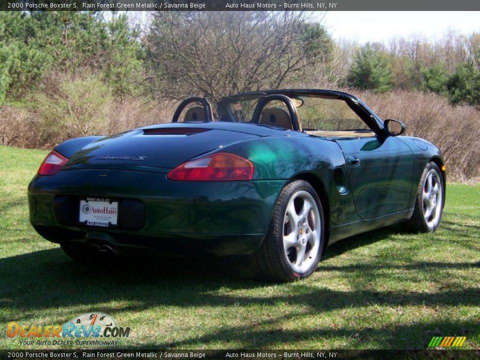 2000 Porsche Boxster S Rain Forest Green Metallic / Savanna Beige Photo #5