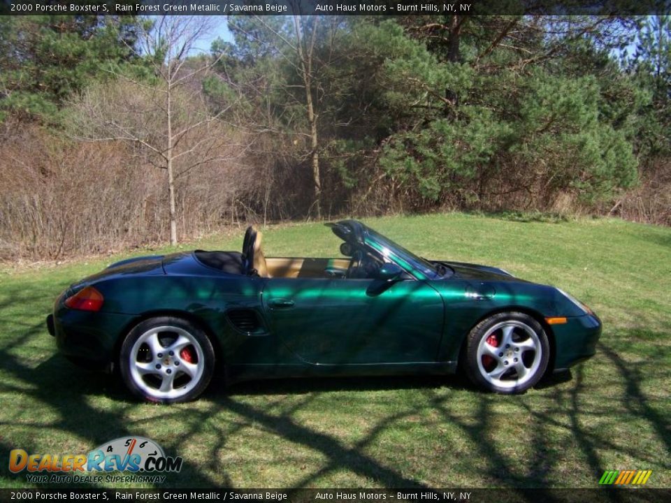 2000 Porsche Boxster S Rain Forest Green Metallic / Savanna Beige Photo #6