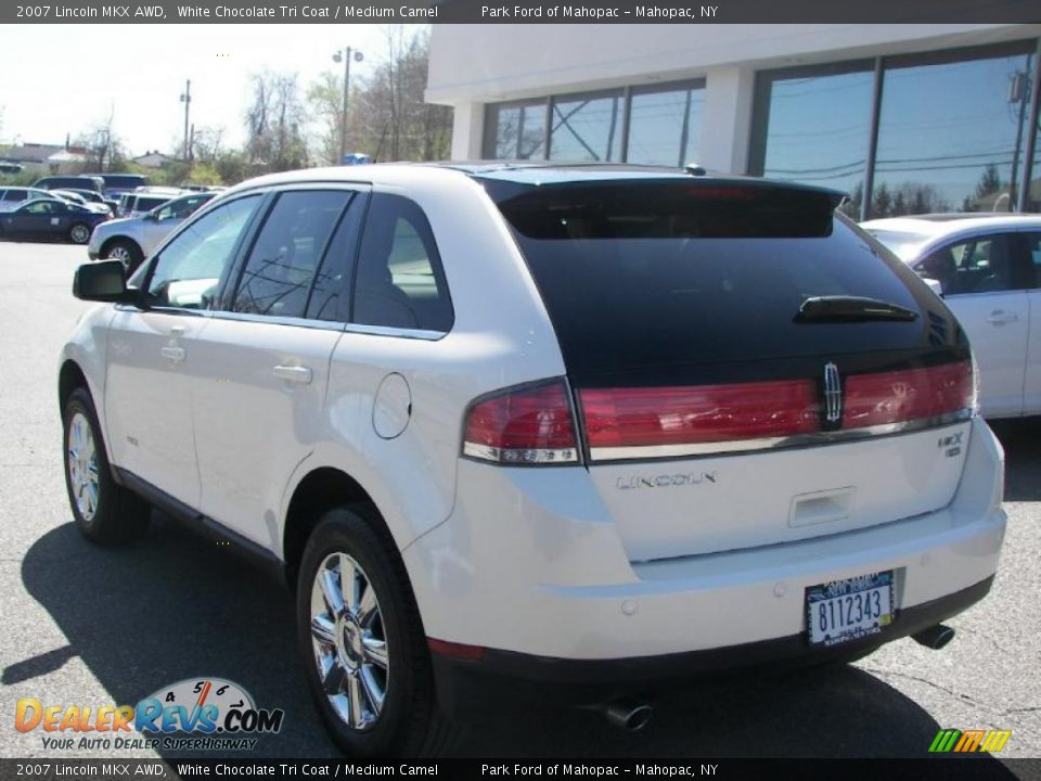 2007 Lincoln MKX AWD White Chocolate Tri Coat / Medium Camel Photo #3