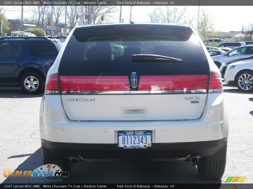 2007 Lincoln MKX AWD White Chocolate Tri Coat / Medium Camel Photo #4