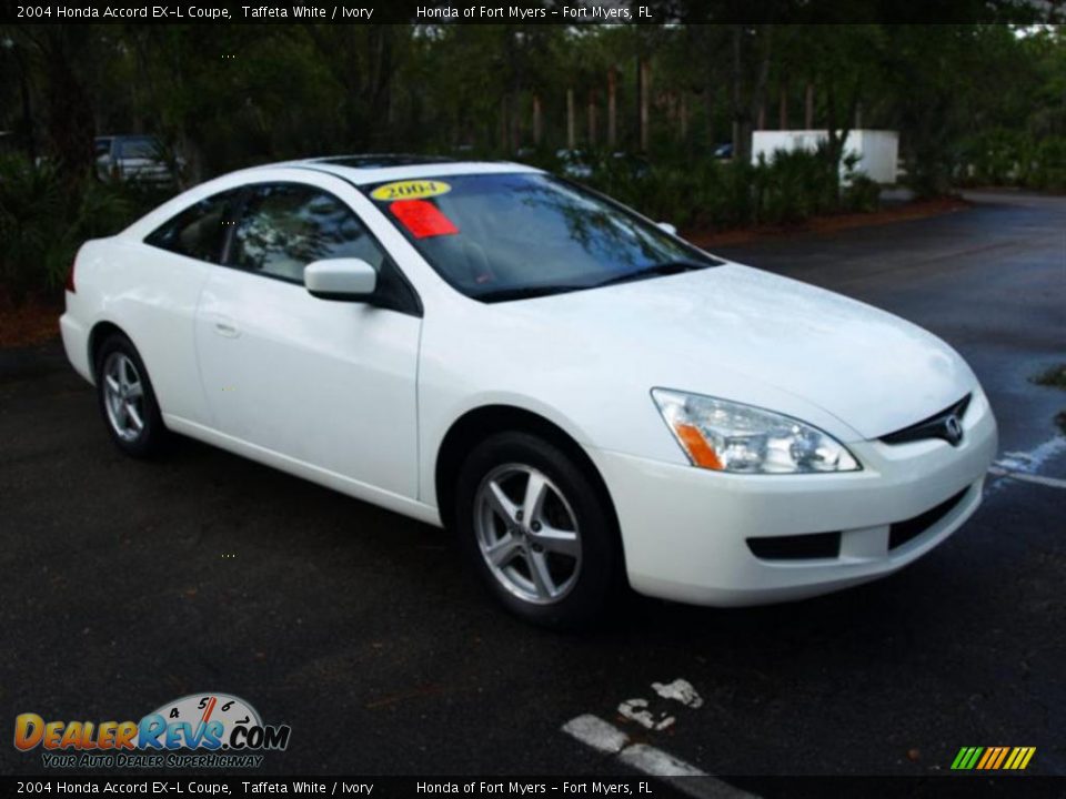 2004 Honda Accord EX-L Coupe Taffeta White / Ivory Photo #1