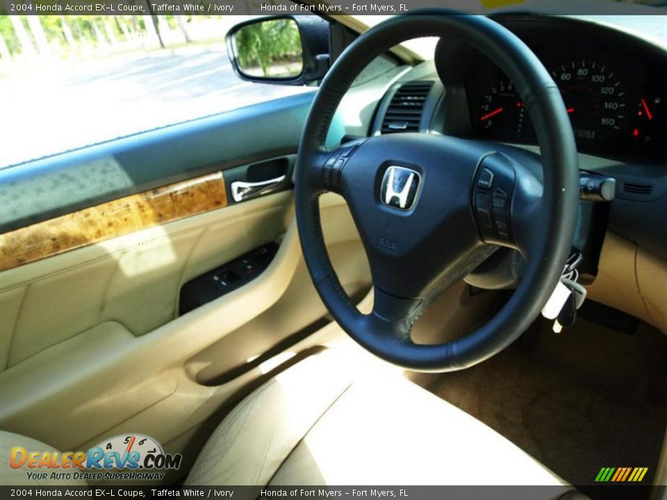 2004 Honda Accord EX-L Coupe Taffeta White / Ivory Photo #10