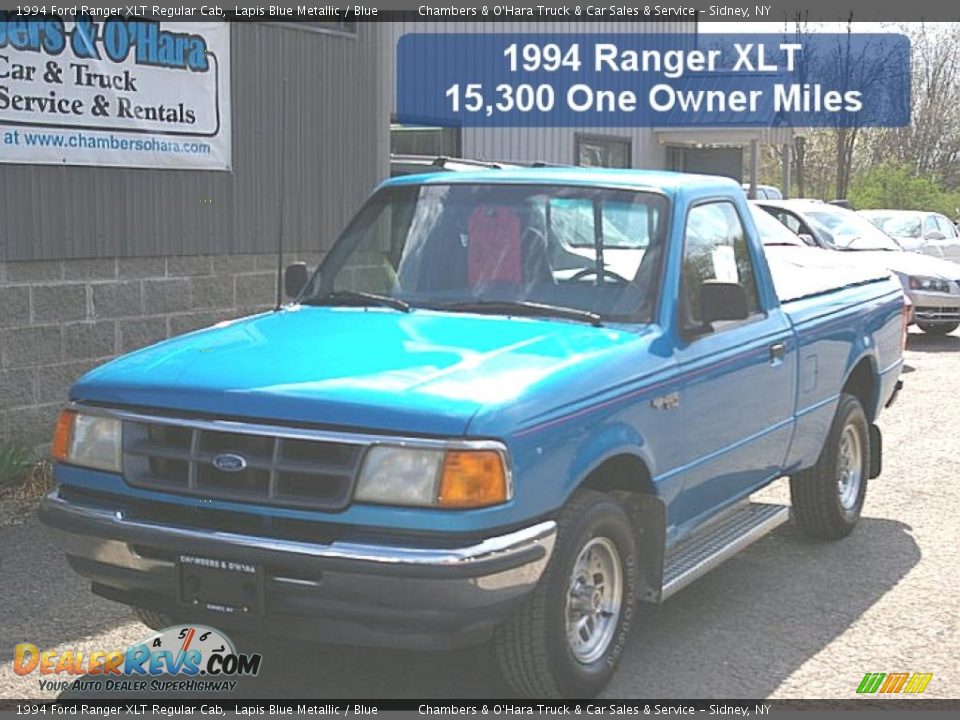 1994 Ford Ranger XLT Regular Cab Lapis Blue Metallic / Blue Photo #1