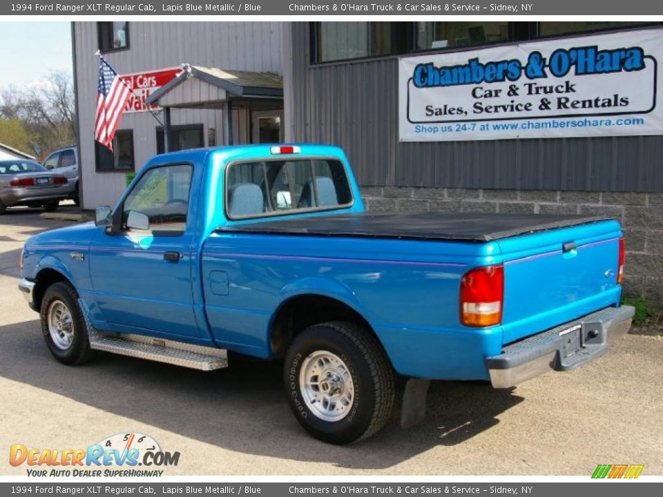 1994 Ford Ranger XLT Regular Cab Lapis Blue Metallic / Blue Photo #8