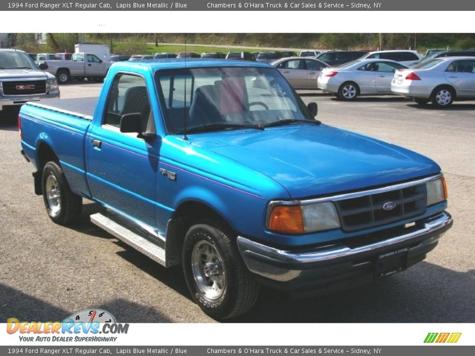 1994 Ford Ranger XLT Regular Cab Lapis Blue Metallic / Blue Photo #15