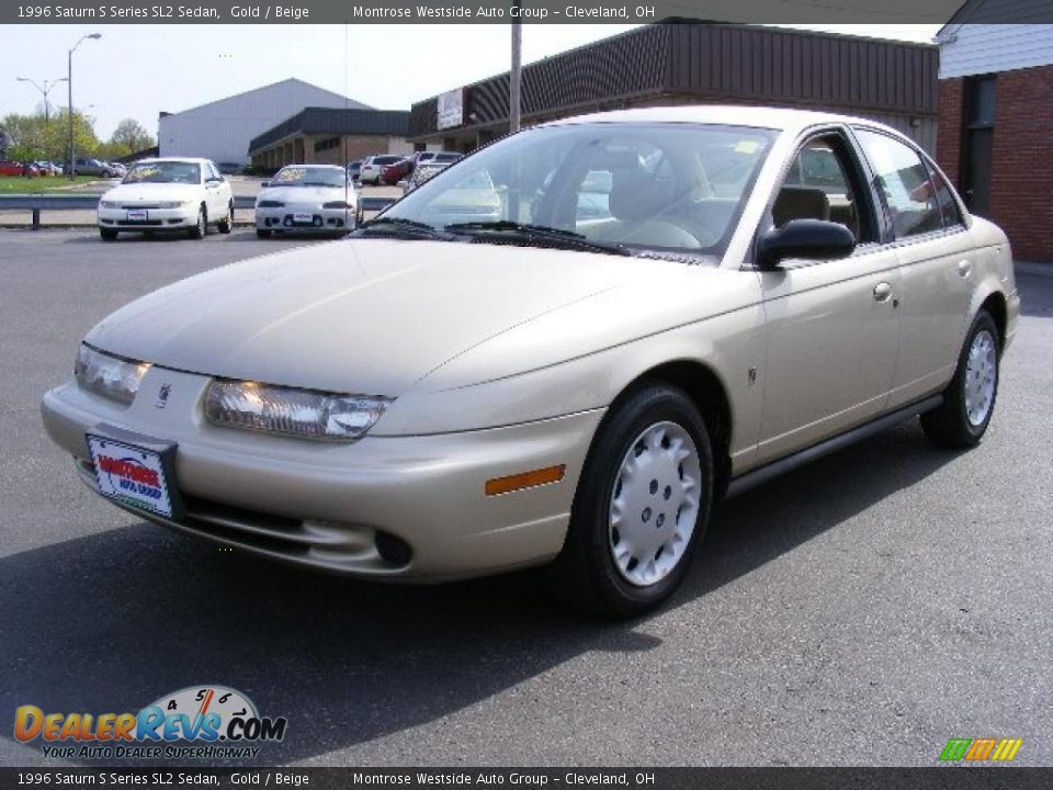 1996 Saturn S Series SL2 Sedan Gold / Beige Photo #1