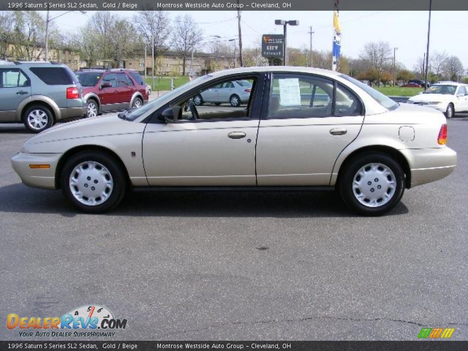 1996 Saturn S Series SL2 Sedan Gold / Beige Photo #2