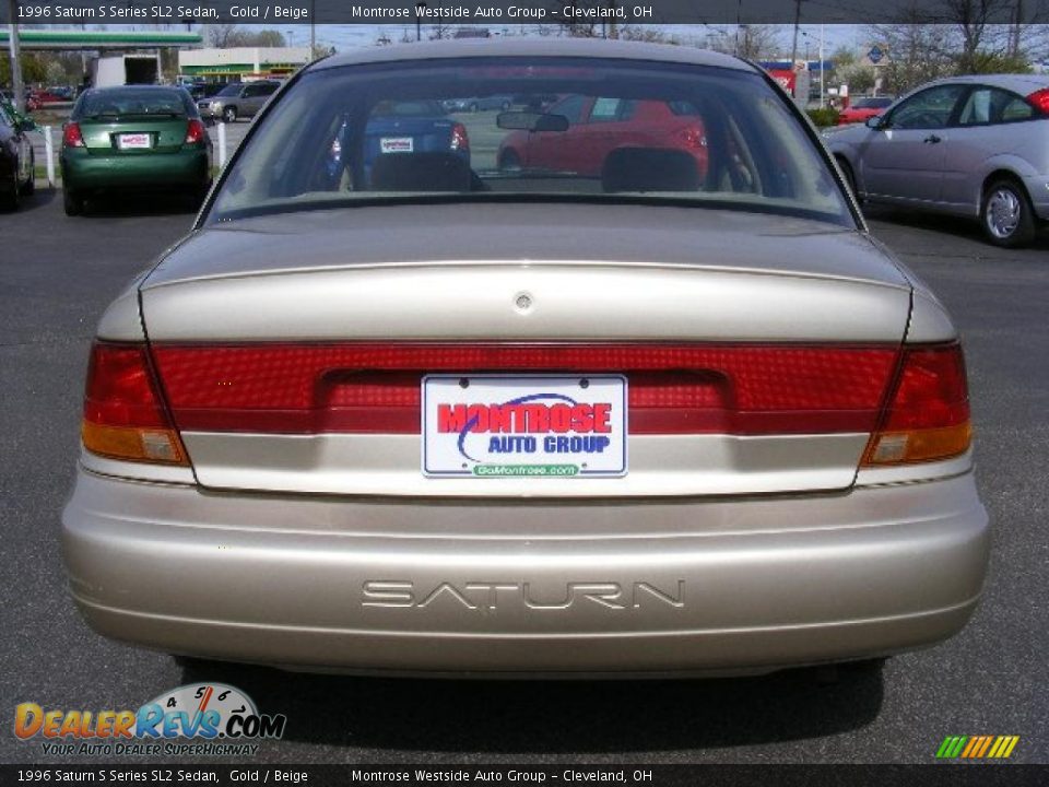 1996 Saturn S Series SL2 Sedan Gold / Beige Photo #4